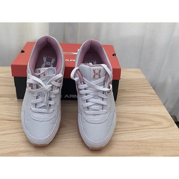 Under Armour Women’s Essential Runner Shoes Size 7 White Clay Pink Elixir - Picture 4 of 7